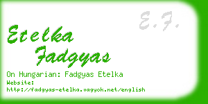 etelka fadgyas business card